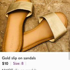 Old Navy Gold Metallic Sandals